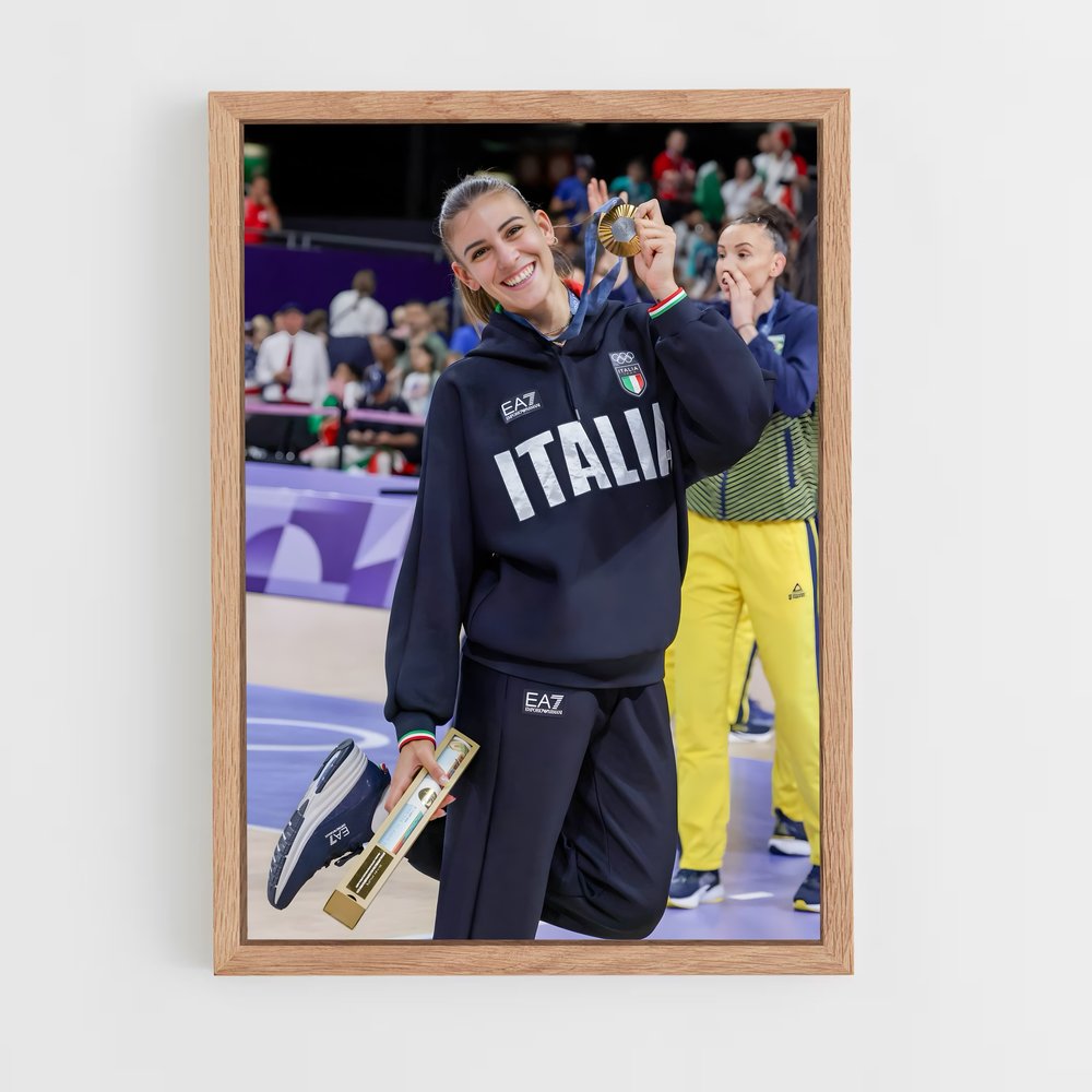 Poster Médaille d'Italie – affiche Volleyball (vue 4)